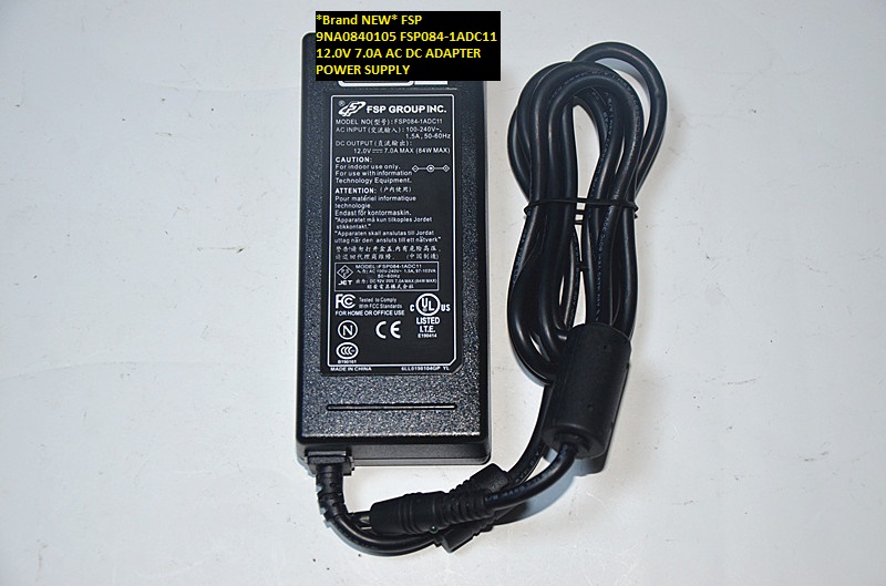 *Brand NEW* 5.5*2.5 FSP FSP084-1ADC11 12.0V 7.0A AC DC ADAPTER AC100-240V 9NA0840105 POWER SUPPLY